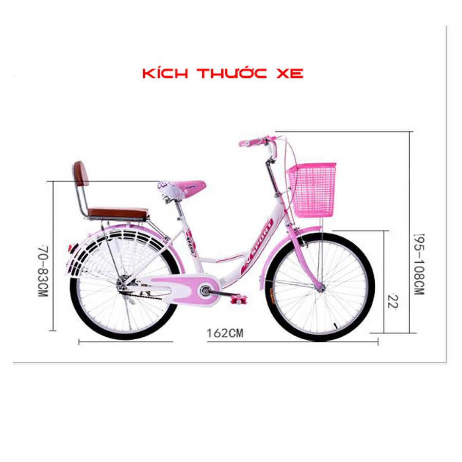 Xe đạp thể thao nữ cao cấp Mini Sport-26, thiết kế sang trọng gọn gàng