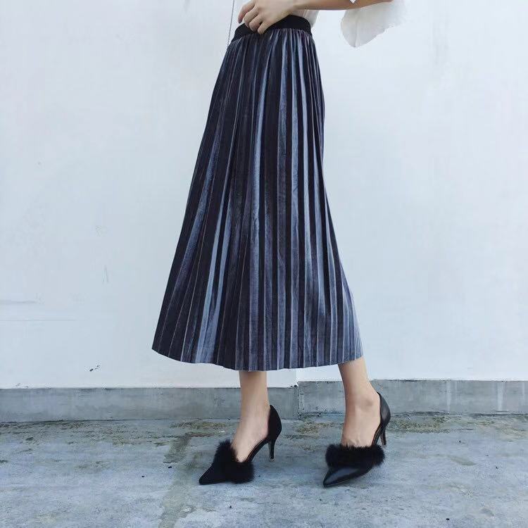 Chân Váy Xếp Li Lưng Cao Thời Trang Cho Nữ 7 Màu / 40-100kg | BigBuy360 - bigbuy360.vn