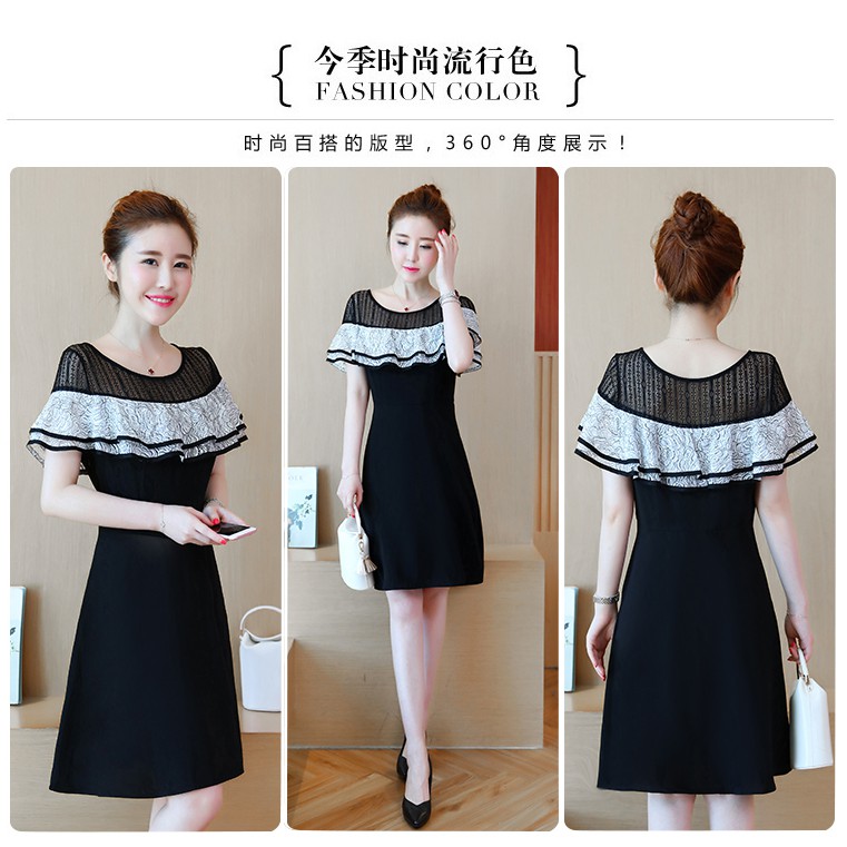 QC6803 Đầm xoè tay bèo cao cấp Quảng Châu big size