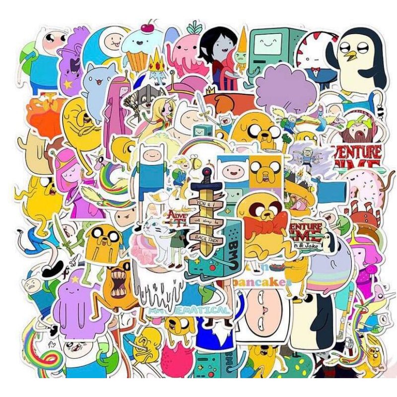 10-50 hình sticker adventure time giờ phiêu lưu decal ( random hình)