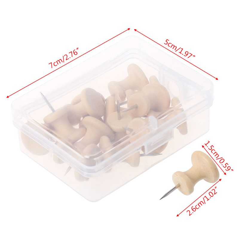 Set 15 kim ghim bảng tin bằng gỗ bần tự nhiên đính tranh ảnh trang trí văn phòng