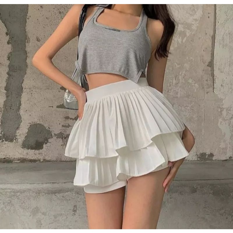 [🍑HOT🍑]Chân váy dập ly hai tầng xoè có thun co giãn siêu xinh | BigBuy360 - bigbuy360.vn