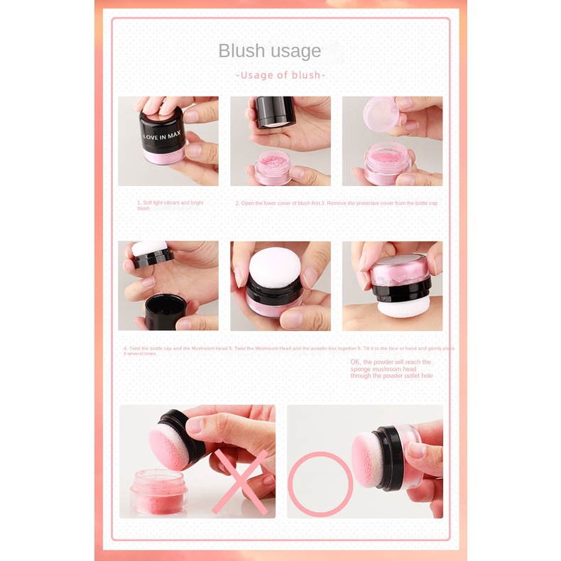 Phấn Má Hồng Trang Điểm Lâu Trôi Không Thấm Nước Và Mồ Hôi Không Bị Nhòe 4 Màu Tùy Chọn