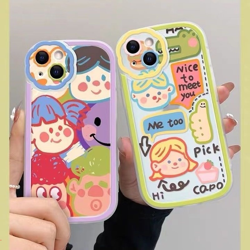 Ốp Điện Thoại Silicon Mềm Họa Tiết Hoạt Hình Graffiti Cho IPhone 13 12 11 Pro MAX X XR XS MAX 7 8 Plus