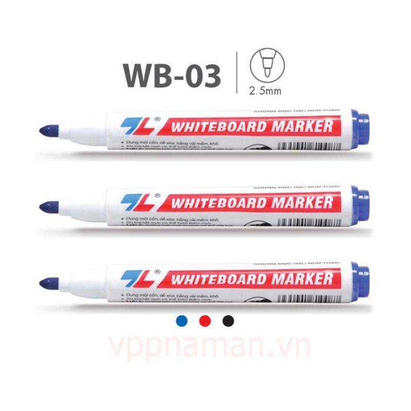 BÚT LÔNG BẢNG WB-03 NGÒI 2.5MM THIÊN LONG - WHITEBOARD MARKER 2.5MM