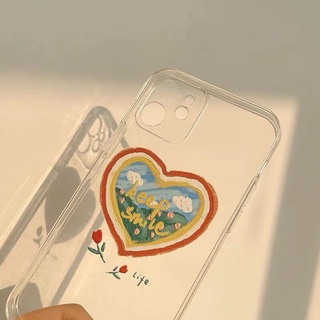 Case điện thoại trong suốt trái tim keep smile