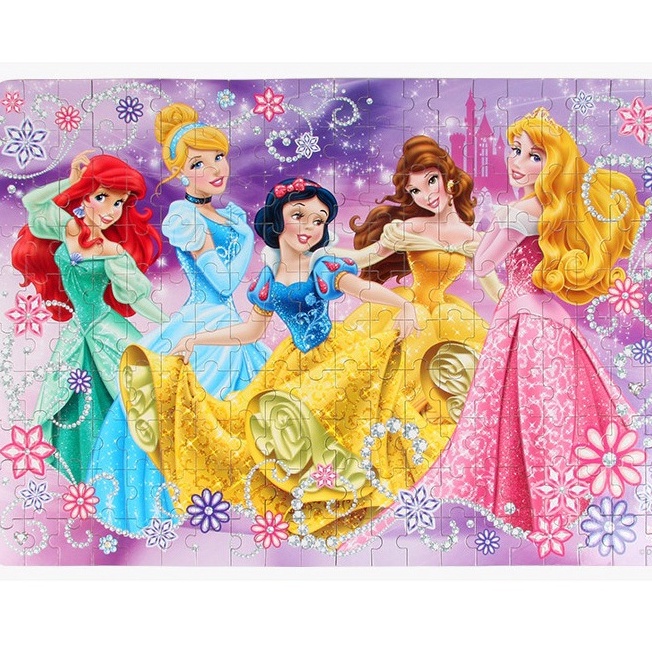 Tranh Xếp Hình Công Chúa Cho Bé Gái, Ghép Hình Disney 35 40 60 80 100 120 200 300 Mảnh, Puzzle Cho Bé
