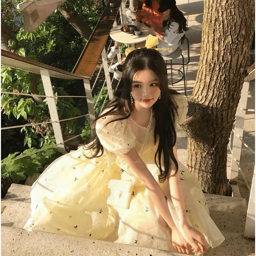 (Mẫu Mới) Đầm Xòe Van Xước Dáng Tiểu Thư Siêu Sale Cho Các Nàng UP Valentina Shop