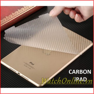 Dán carbon 3d mặt lưng cho ipad new 2017/ ipad air/ ipad air 2/ ipad mini 123/ ipad mini 4/ pro 9.7/ pro 10.5