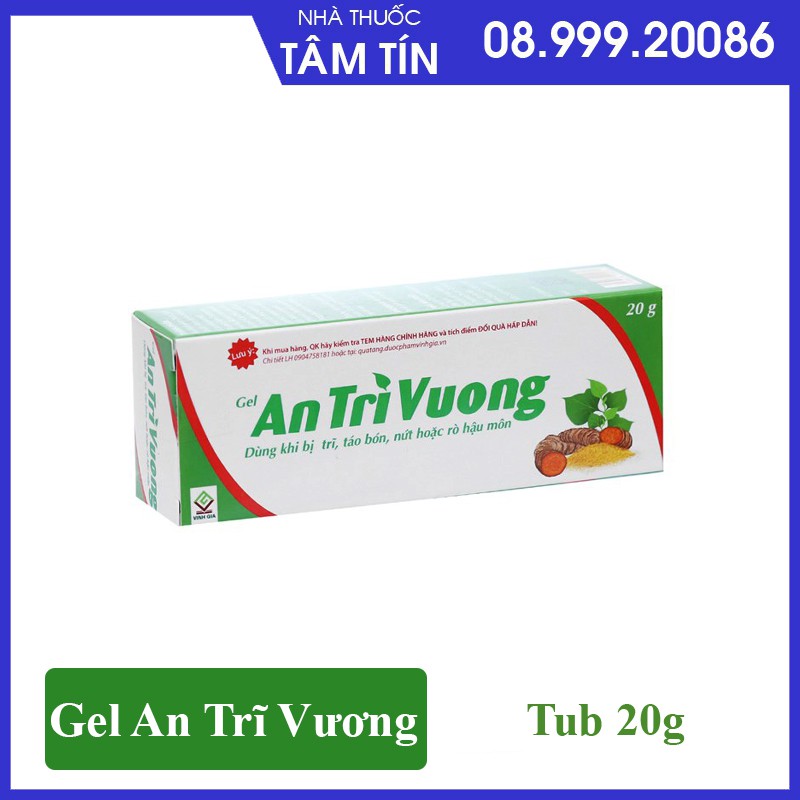[CHÍNH HÃNG ]  Gel An Trĩ Vương - làm giảm búi trĩ, giảm tình trạng đâu rát, cầm máu hiệu quả 20g