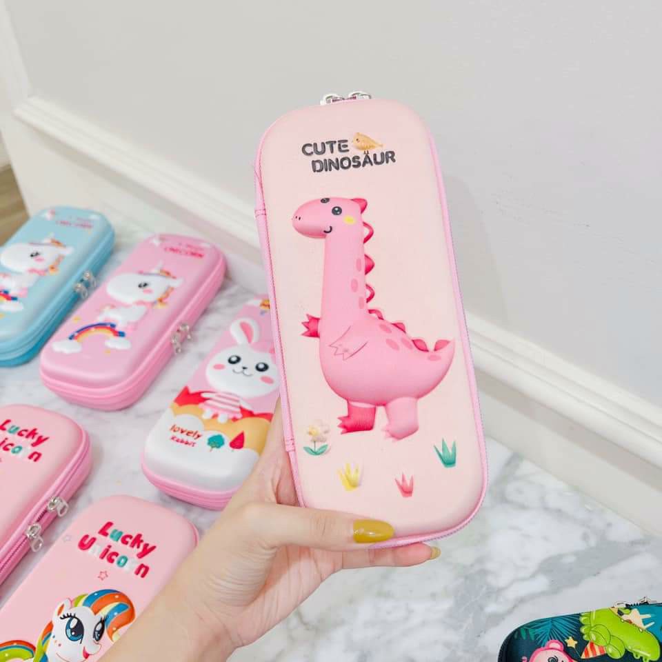 Hộp bút 3D, hộp đựng bút cho bé trai bé gái trẻ em học sinh tiểu học, hình ảnh in nổi siêu cute dễ thương