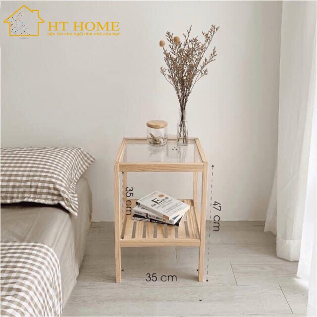 TÁP ĐẦU GIƯỜNG GỖ THÔNG MẶT KÍNH CƯỜNG LỰC