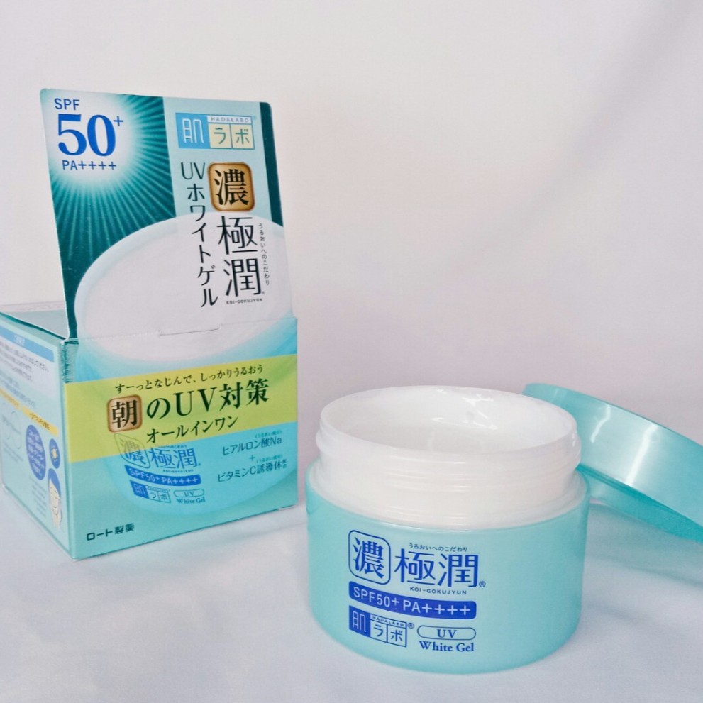 Kem Dưỡng Da Hada Labo Koi-Gokujyun 7 in 1 UV White Gel SPF50 + PA ++++ 100g - Màu Xanh