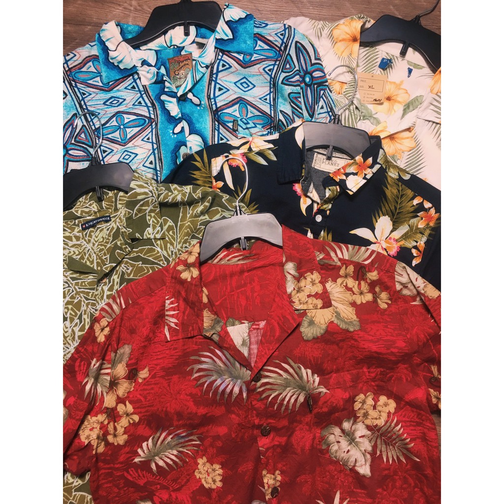 Áo sơ mi Hawaii - đi biển secondhand (2hand) - vintage, cổ điển (inbox shop để chọn mẫu nhé)