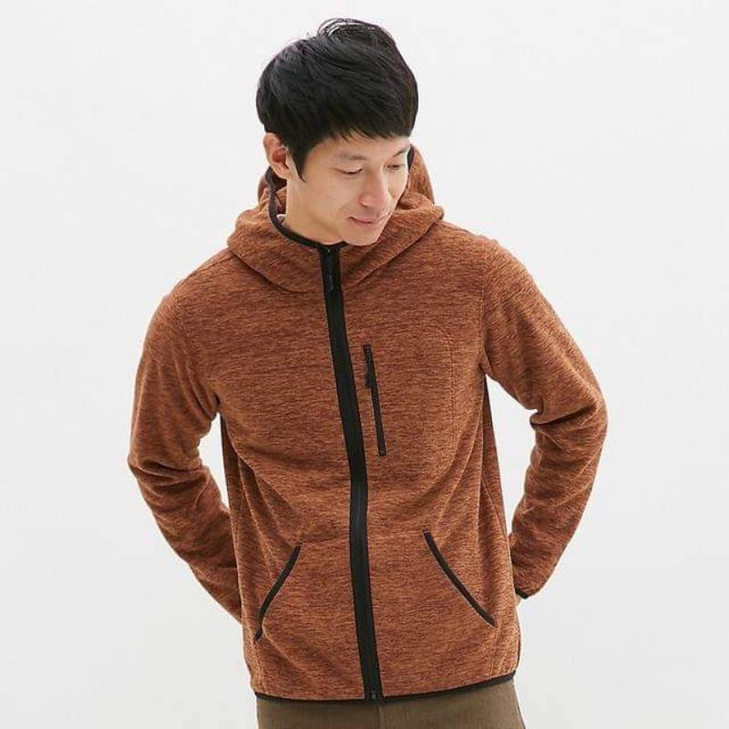 Áo khoác nỉ tơ nam có mũ thời trang, năng động của GU - Nhật Bản