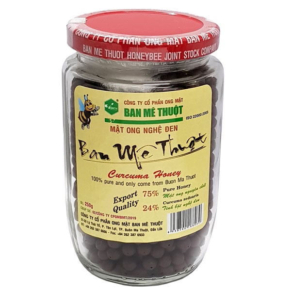 Mật ong Nghệ đen Ban Mê Thuật - Hỗ trợ tăng cường sức khỏe hệ tiêu hóa, bồi bổ cho người ốm (lọ 250g)