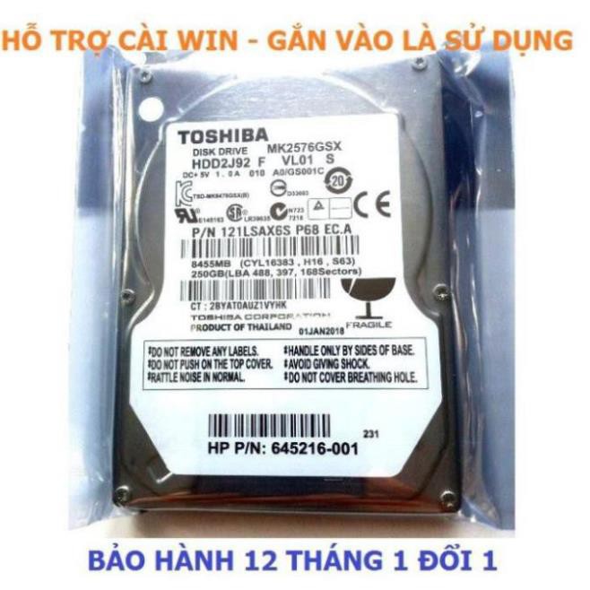 Ổ cứng hdd laptop 2.5 &quot; cũ tháo máy bh 12 tháng 500GB,320GB,250GB,160GB,120GB