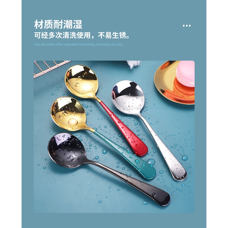 Muỗng Cà Phê Đầu Tròn Bằng Thép Không Gỉ 304 Thân Thiện Với Môi Trường