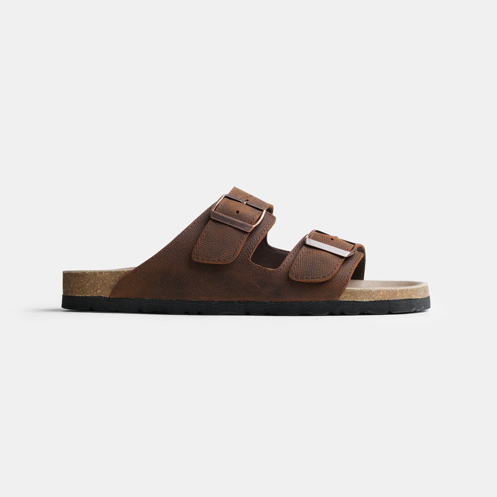 Dép Đế Trấu Quai Ngang Leonardo - August Sandal - Quai Da Sáp Cao Cấp Nhập Khẩu