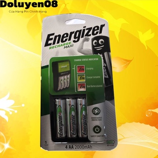 [BẢO HÀNH 6 THÁNG BAO ĐỔI TRẢ] Máy Sạc Pin AA,AAA ENERGIZER CHVCM4 MAXI Kèm 4 Viên Pin Sạc AA 2000MAH.