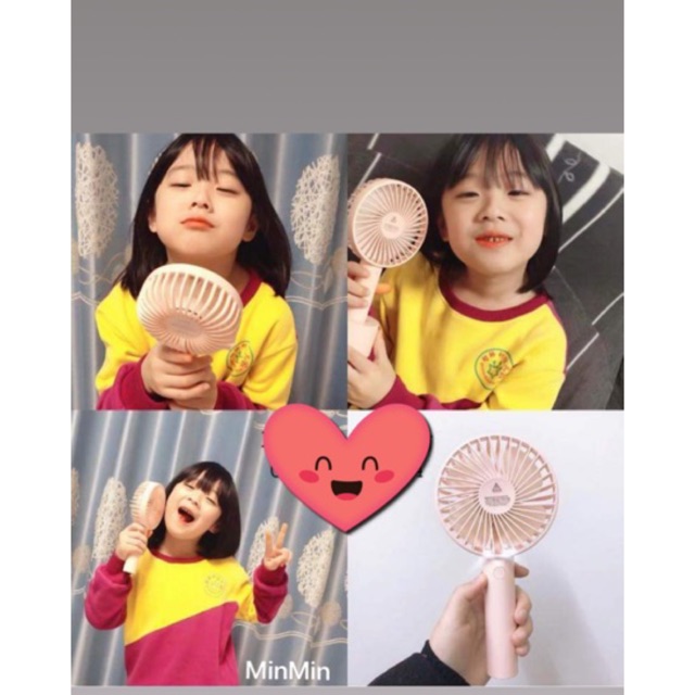 Quạt Tích điện Mini Jojo cầm tay, để bàn siêu bền siêu mát - Hàn Quốc | BigBuy360 - bigbuy360.vn