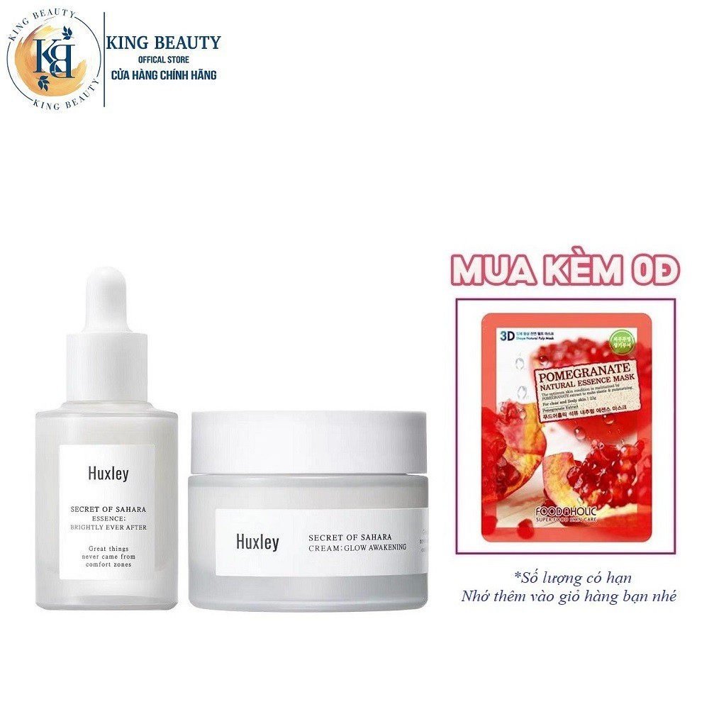 Combo Dưỡng Trắng, Phục Hồi Da Chiết Xuất Từ Xương Rồng Huxley ( (SR Brightly Ever After 30ml + Kem Glow Awakening 50m)