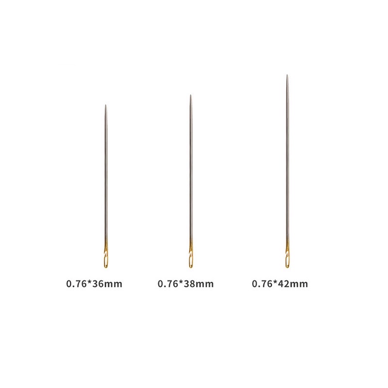 Kim thêu lỗ xỏ to, set 12 cây