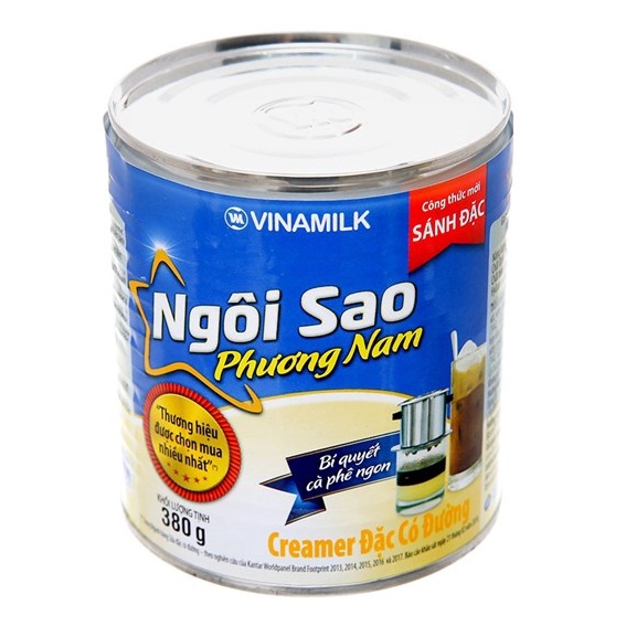 Sữa Đặc Ngôi Sao Phương Nam xanh lá, xanh dương- Hộp Giấy 1.284kg. Lon 380gr