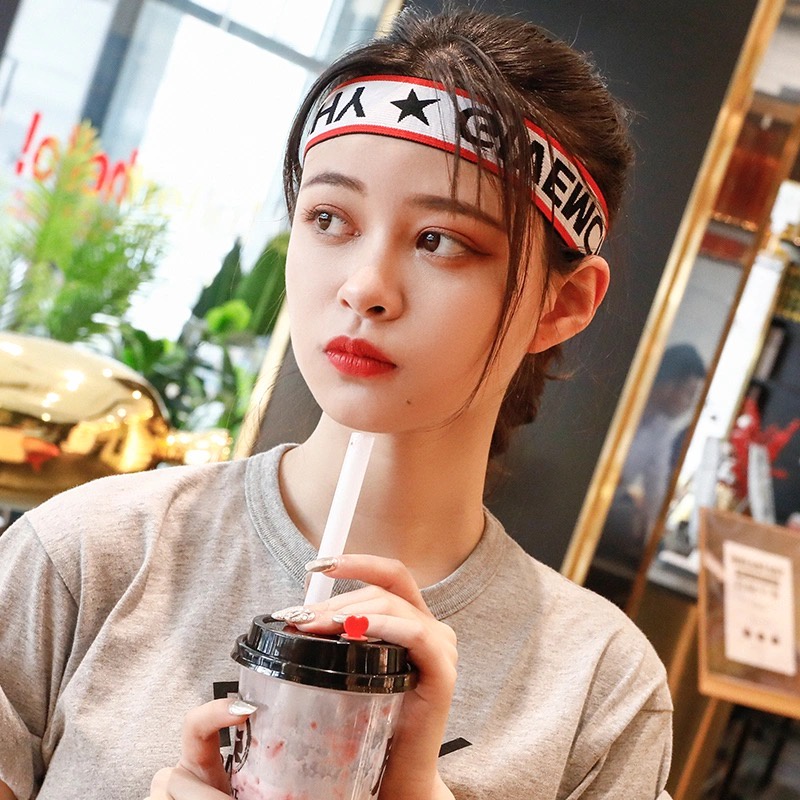 Băng đô cài tóc bản rộng thấm hút mồ hôi phong cách Hàn Quốc cho nữ