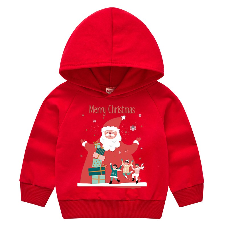 Áo hoodie dài tay hình ông già Noel cho bé