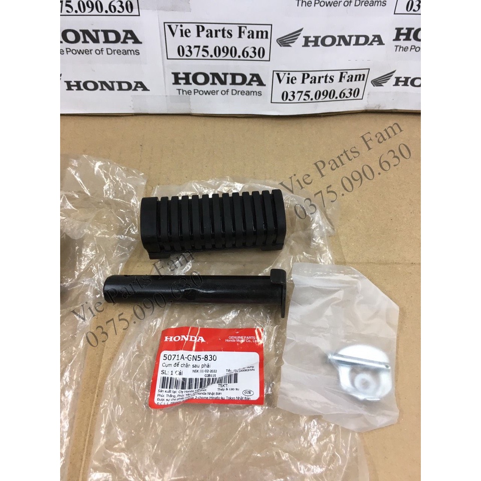 Bộ cao su gác chân sau trái phải Wave ZX, Super Dream, Wave nhỏ 2 bóng đời đầu, hàng din honda mới 100%