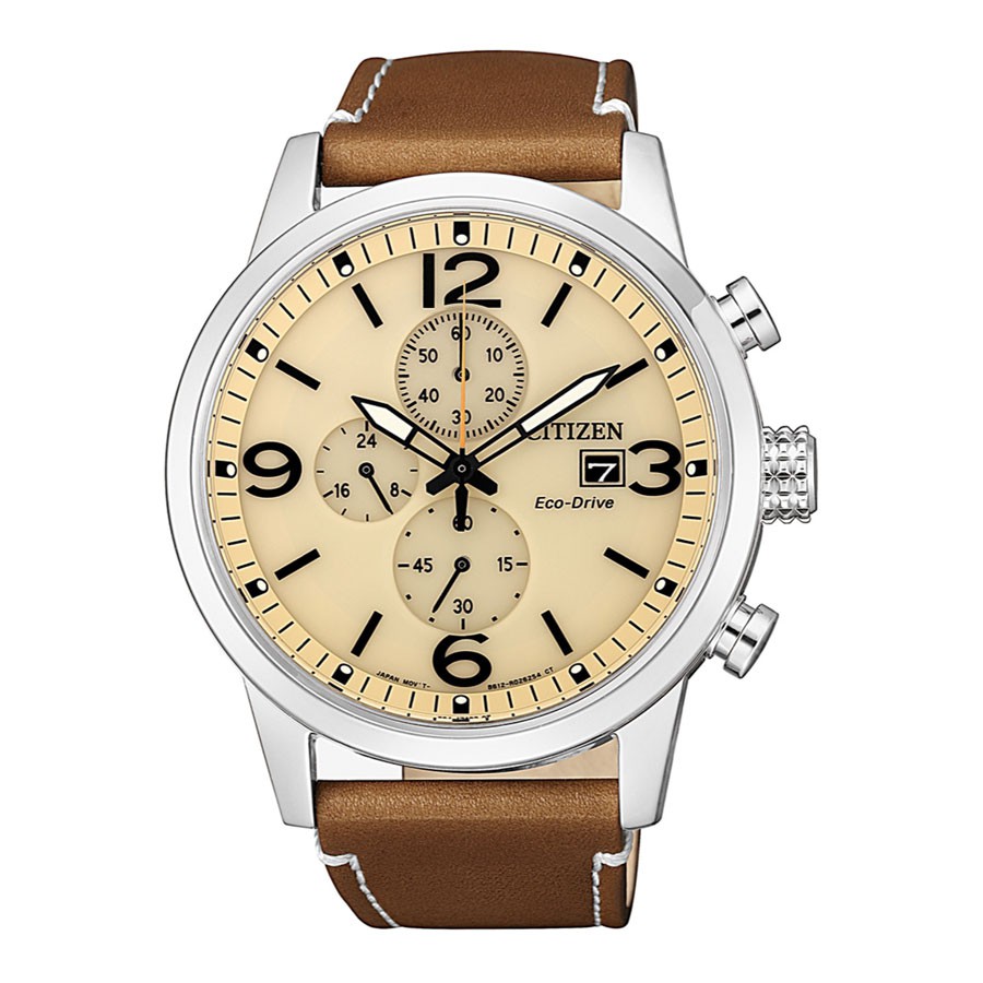 Đồng Hồ Nam Citizen Dây Da CA0618-18X - Mặt Vàng