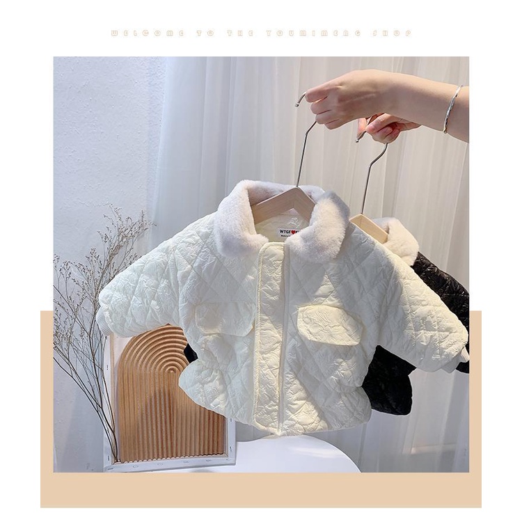 Áo khoác cotton dày phong cách Hàn Quốc thời trang mùa đông mới năm 2021 cho bé gái