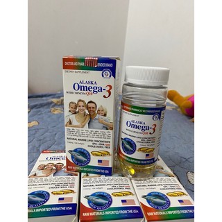 Viên dầu cá Alaska OMEGA 3 with Coenzym Q10 lọ 100viên
