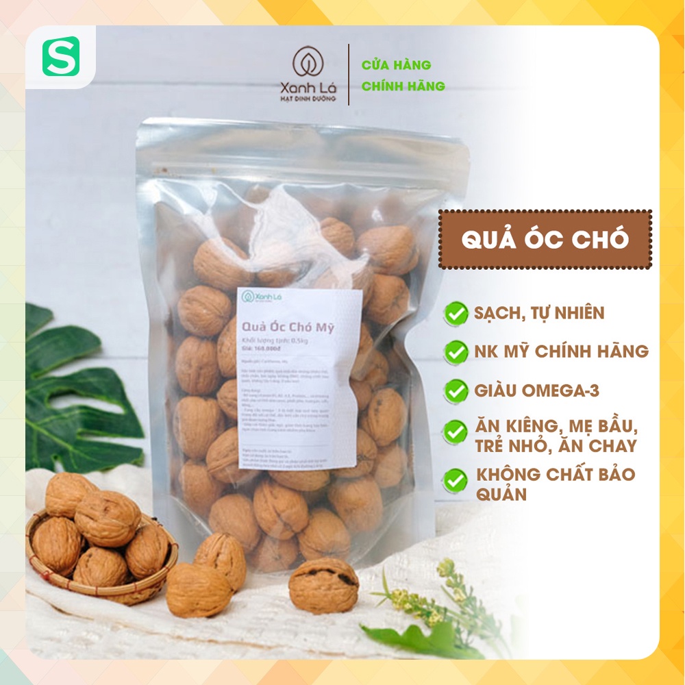 Quả óc chó nhập khẩu Mỹ Xanh Lá (hàng mỏng vỏ, sấy khô date mới nhất, thơm ngon)