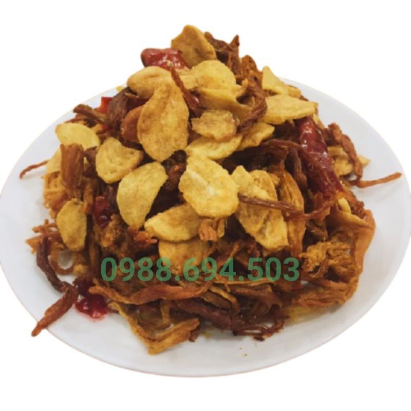 1KG KHÔ HEO CHÁY TỎI NGON ĂN LÀ GHIỀN