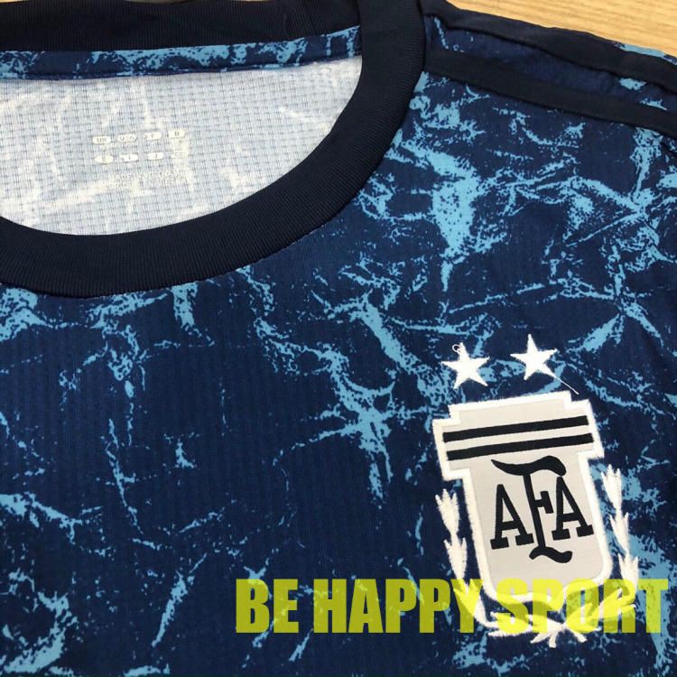 Bộ Đồ Đá Banh Argentina Xanh Than Vải Thái Hàng Cao Cấp - Áo Thể Thao Nam PP Bởi Be Happy Sport