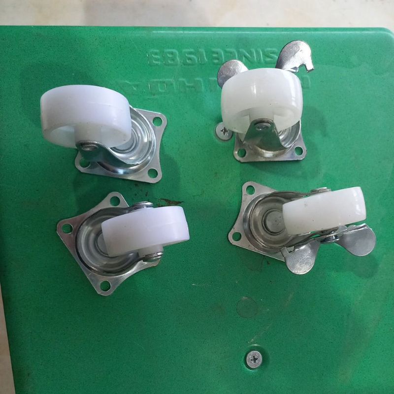Bánh xe đẩy nhựa trắng đa năng 4cm