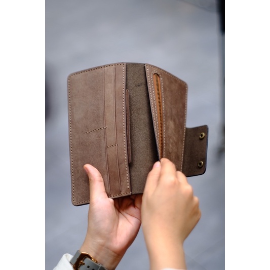 VÍ DÀI DA BÒ THẬT_HANDMADE