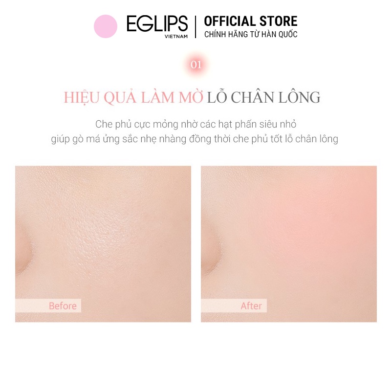 Phấn má dạng nén Eglips Cheek Fit Blusher 4g