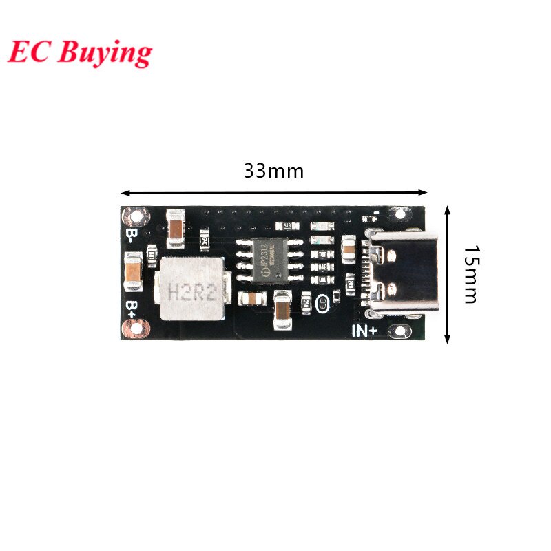 Bảng Mạch Sạc Nhanh Chuyển Đổi Nguồn Điện Type-C USB 5V Sang 4.2V 4.35V IP2312 CC / CV 3A20210822