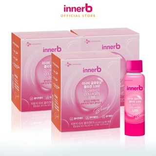 [Mã FMCGWIN2 giảm 10% tối đa 100K đơn 399K] Bộ 3 hộp nước uống Collagen Vitamin C sáng da InnerB Glowshot (50mlx6)