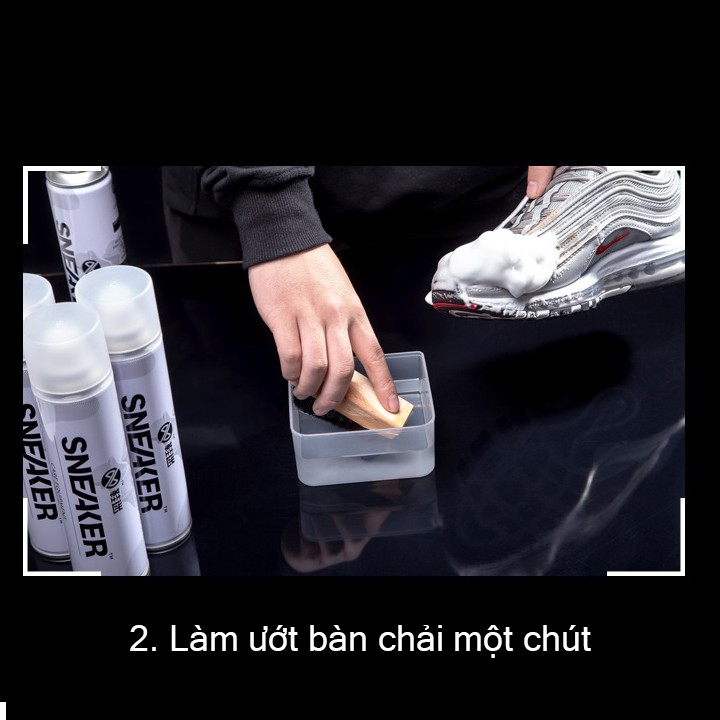 Chai xịt Sneaker300ml làm sạch giày Sneaker  300ml - Chai xịt bọt làm sạch chuyên cho giày Sneaker, Tẩy trắng giày