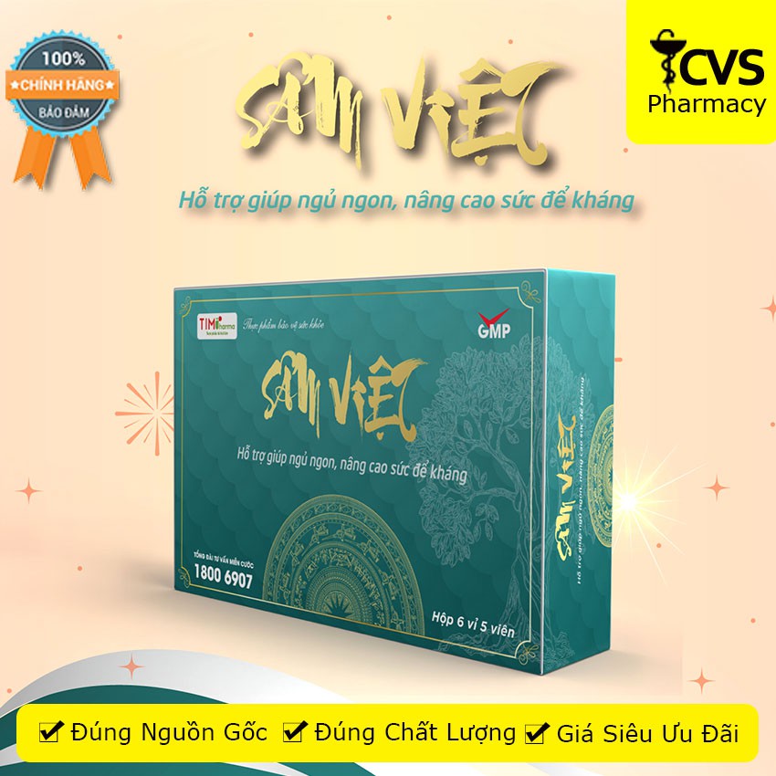 Sâm Việt - Viên uống hỗ trợ hoạt huyết, bổ máu, giúp ngủ ngon, nâng cao sức đề kháng - cvspharmacy