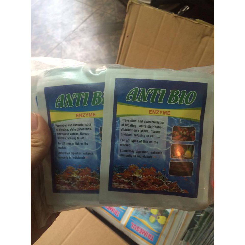 ANTIBIO Là Men tiêu hóa 10g giúp cá tiêu hóa tốt
