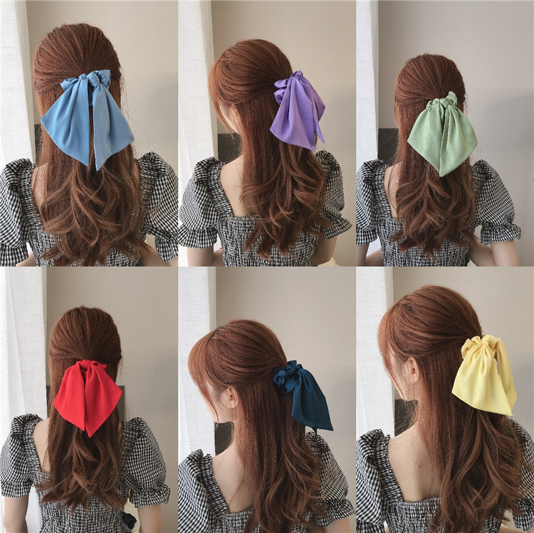 Dây buộc tóc đính nơ ngọt ngào xinh xắn cho nữ