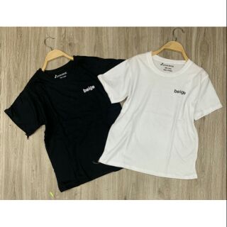 Giá rẻ nhất shopee-áo thun giấy cổ tròn trắng đen