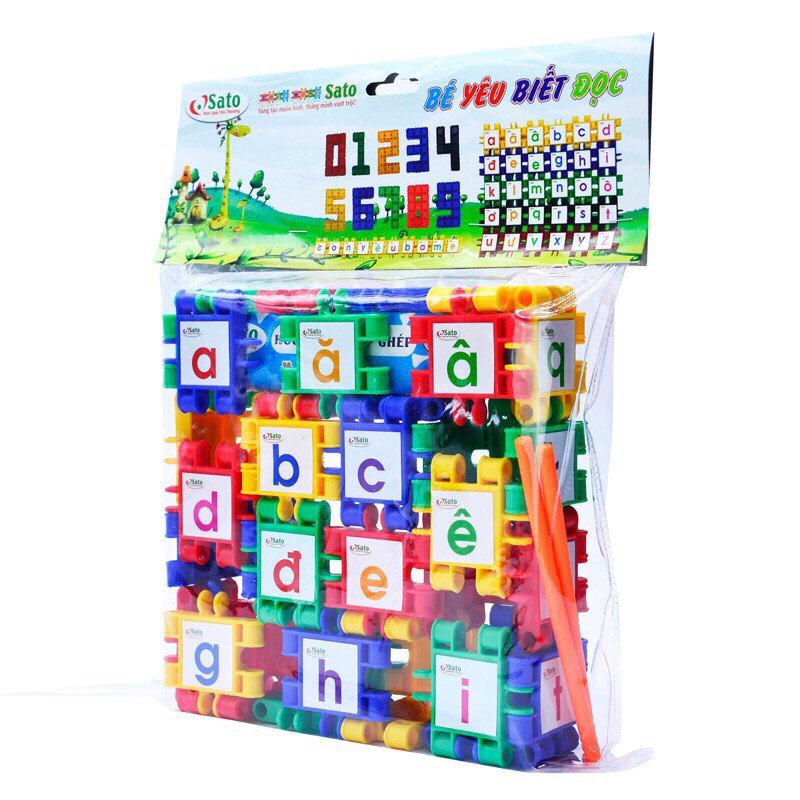 Bộ Đồ Chơi Xếp Hình Bé Yêu Biết Đọc Giúp Bé Học Chữ Cái