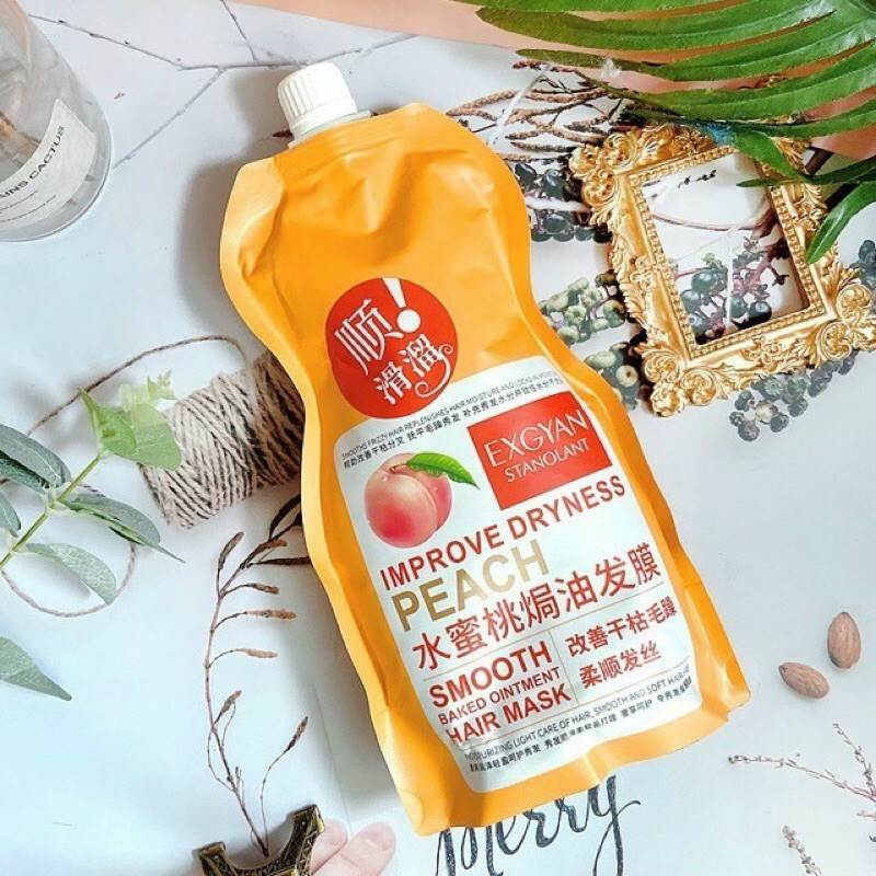 Ủ tóc đào Exgyan Cấp cứu tóc hư tổn, khô, gãy rụng