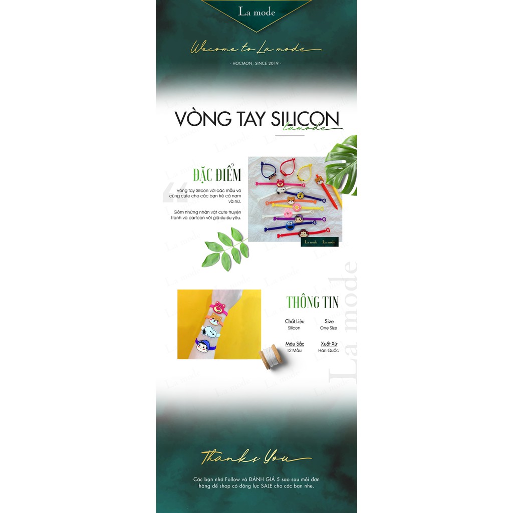 Vòng Tay Silicon Cartoon Nam Nữ Dễ Thương - La mode | BigBuy360 - bigbuy360.vn